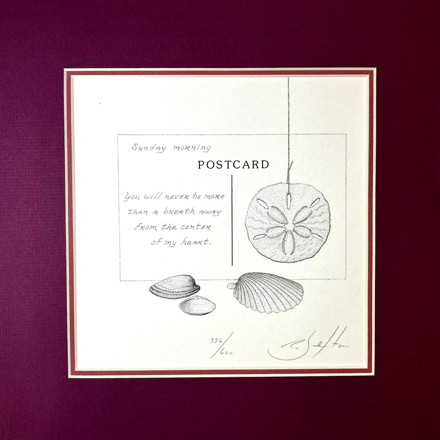 POSTCARD-Sunday Morning-Matted