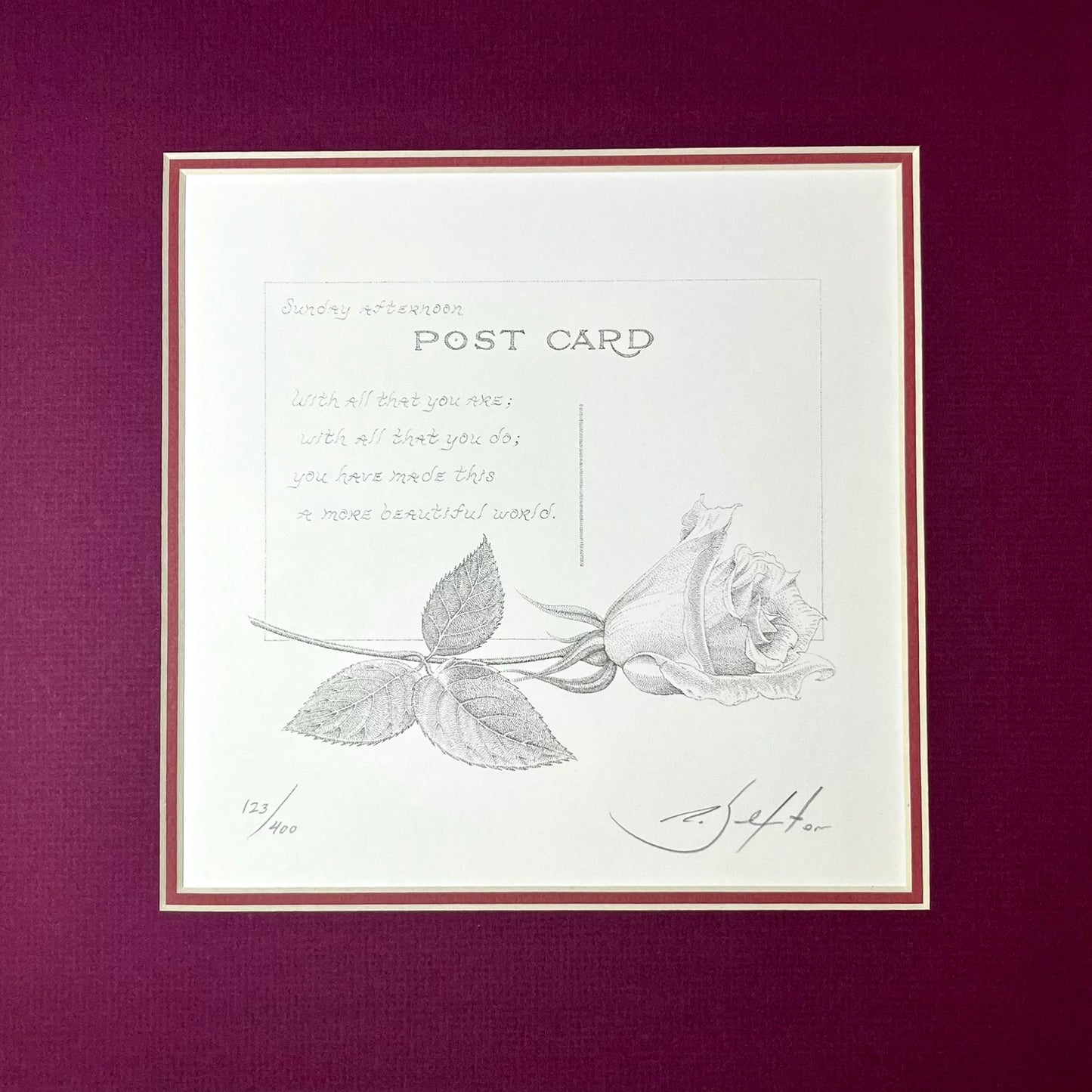 POSTCARD-Sunday Afternoon-Matted