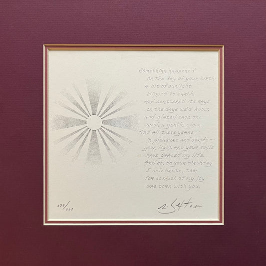 The Birthday Gift-Matted-Burgundy