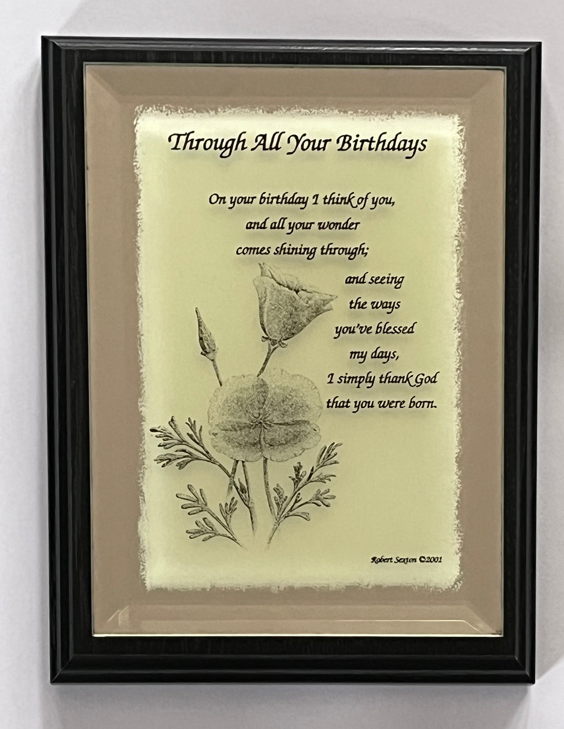 Through All Your Birthdays-Mirrored plaque – SextonArt