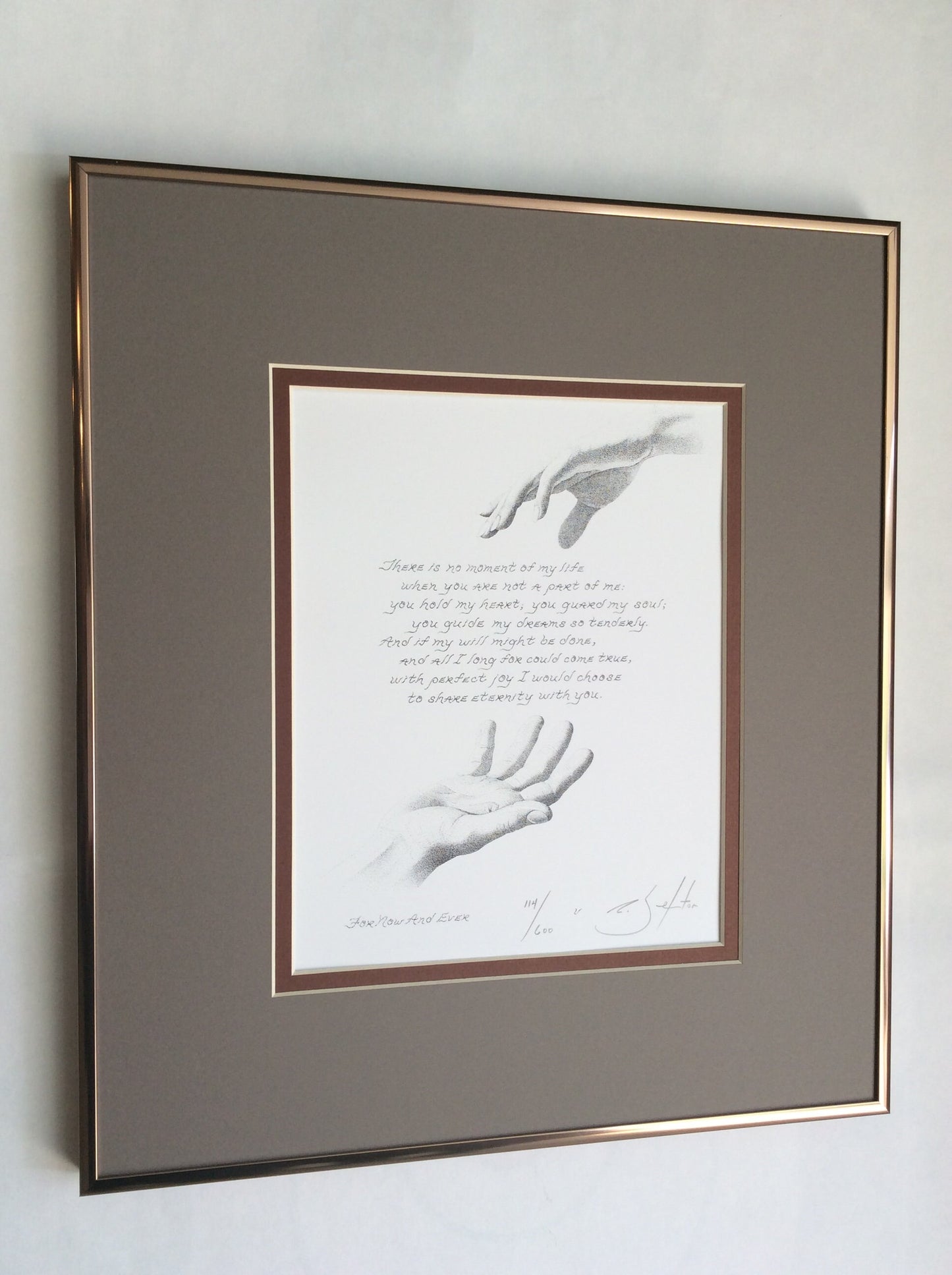 Personalized anniversary gift For Now and Ever - hand-drawn art